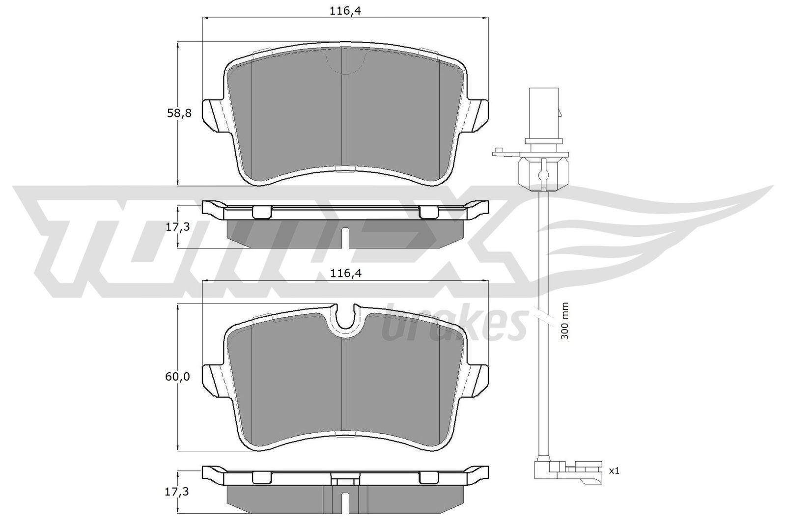 TOMEX Brakes Bremsbelagsatz, Scheibenbremse